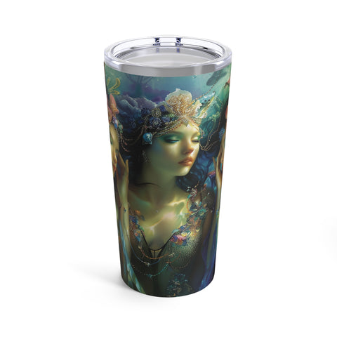 10 Water Goddesses, Mermaidcore, Fairycore, Goddess, Flowy Underwater Stainless Steel Travel Tumbler 20oz