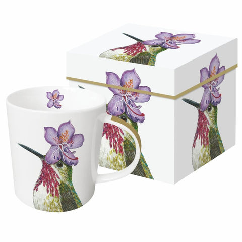 "Pat" Hummingbird Gift-Boxed Mug - Artwork by Vicki Sawyer