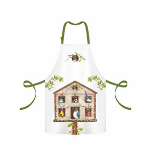 'House Party' Bird Kitchen Apron, Artwork by Vicki Sawyer