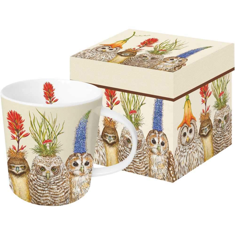 "Big Hat Night" Funny Owl Gift-Boxed Mug - Artwork by Vicki Sawyer