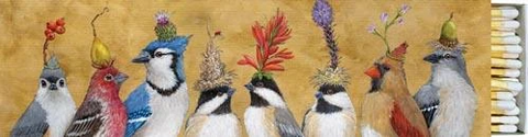 Chickadee Sisters - 8 Inch Long Decorative Bird Matches - Artwork by Vicki Sawyer