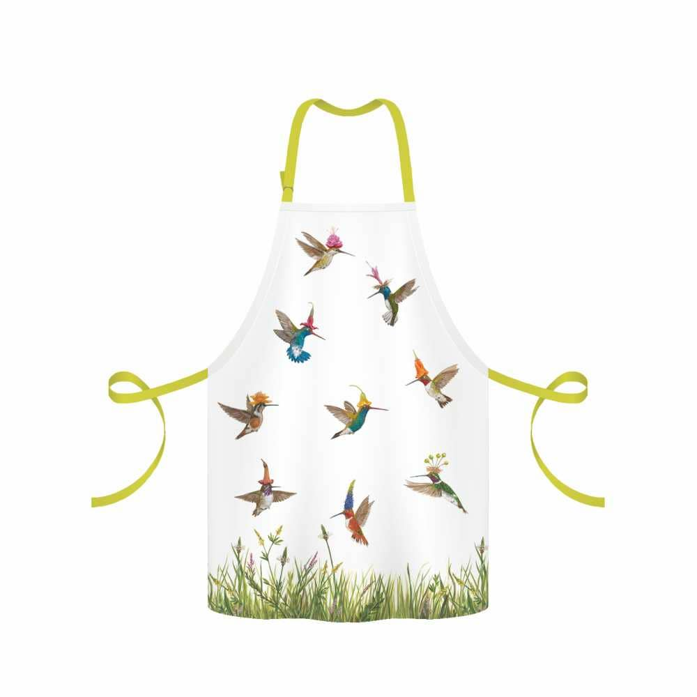 'Meadow Buzz' Hummingbird Kitchen Apron, Artwork by Vicki Sawyer