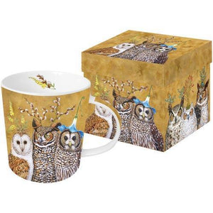 "Owl Family" Owl Themed Gift-Boxed Mug - Artwork by Vicki Sawyer