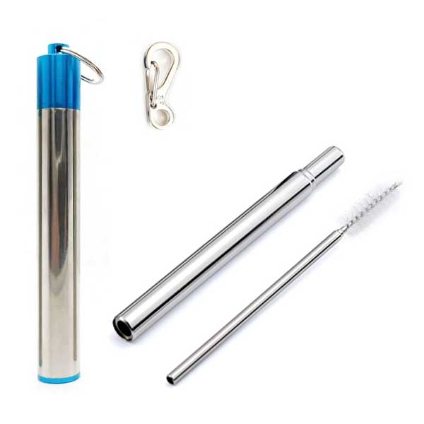Promo Telescopic Straw Stainless Steels In Aluminum Case